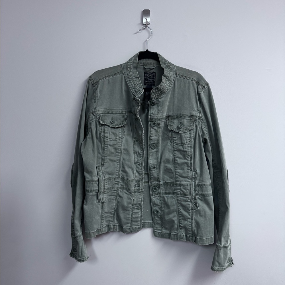 Women's Green Denim Jacket